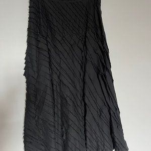 DKNY Pure I Black 100% Cotton Maxi Skirt